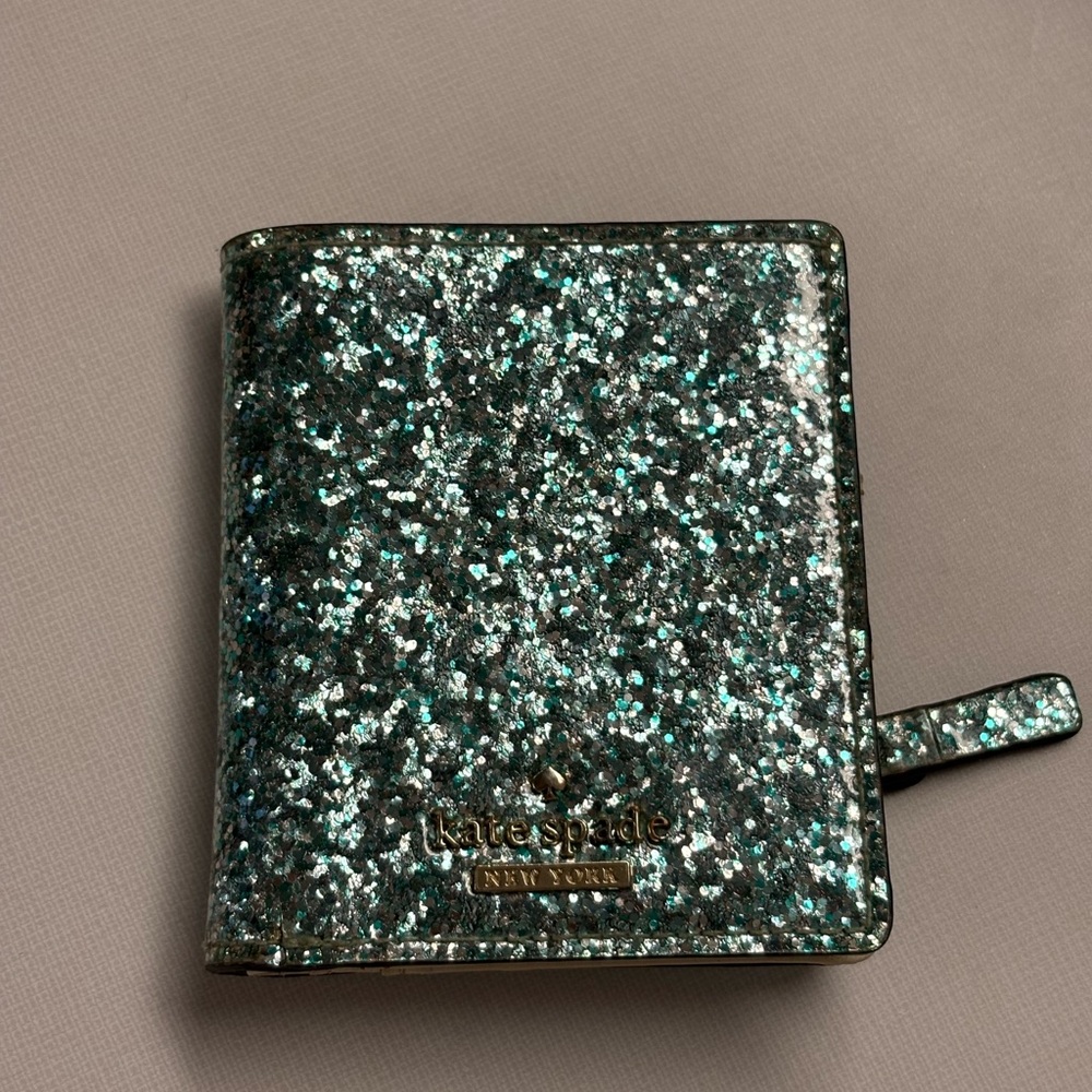 Kate spade blue sparkle wallet